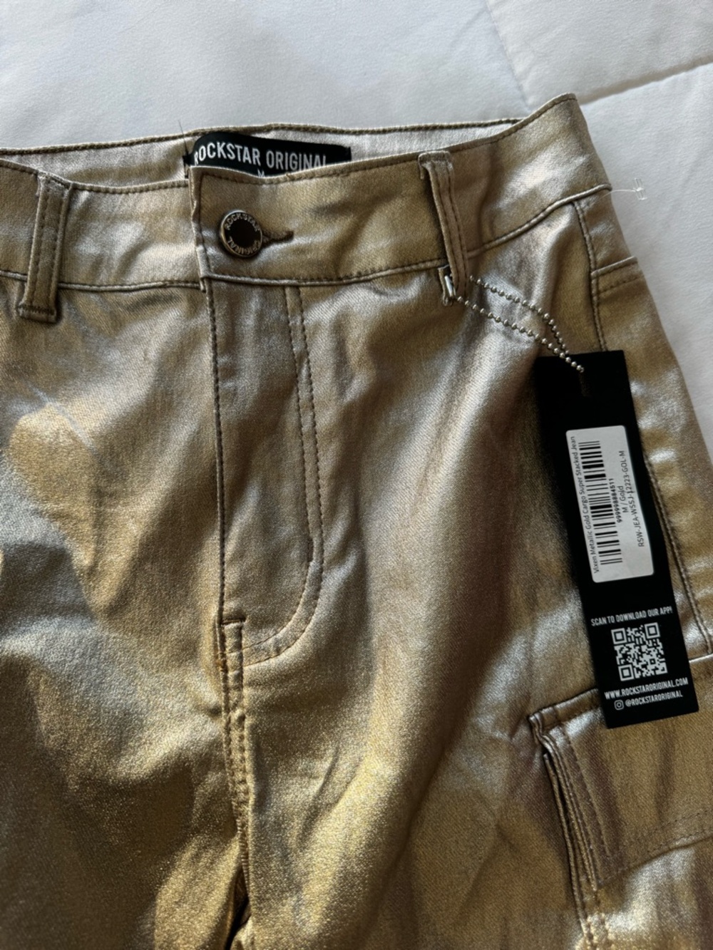 Rockstar Original Metallic Gold Pants